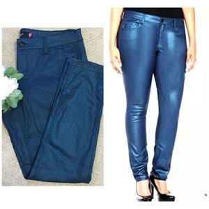 Torrid Metallic Galaxy blue Jeans